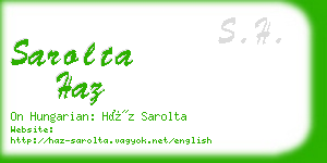 sarolta haz business card